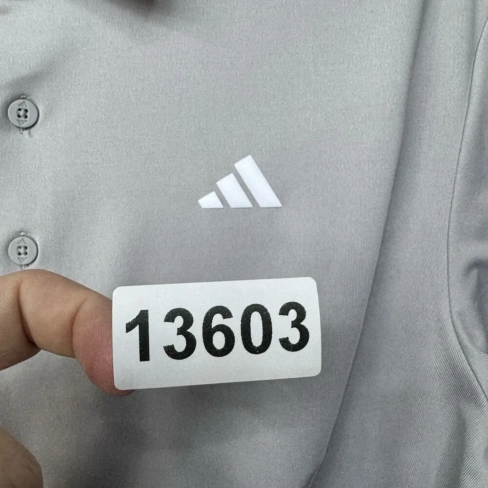 Adidas Polo Shirt Men Small Gray Ultimate Performance Stretch Golf New With Tags
